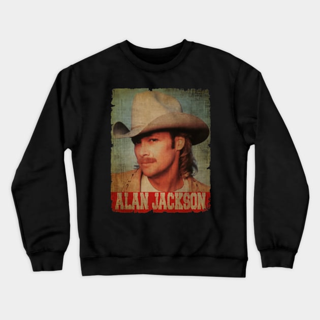 Alan Jackson - Vintage Crewneck Sweatshirt by Teling Balak